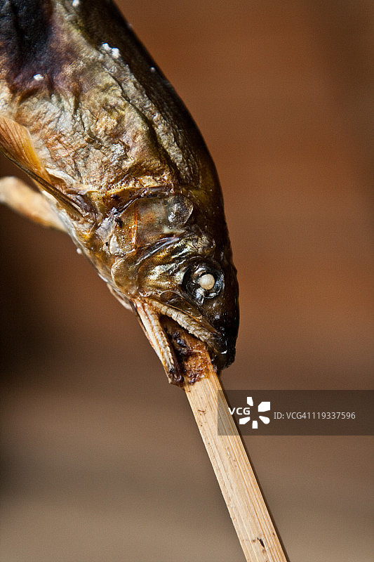 烤香鱼特写图片素材
