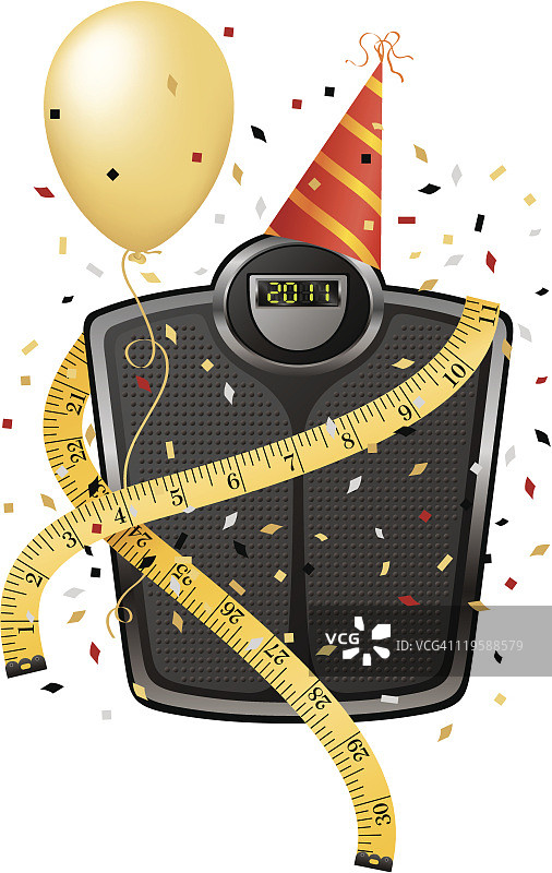 2011年新年决心：体重秤图片素材