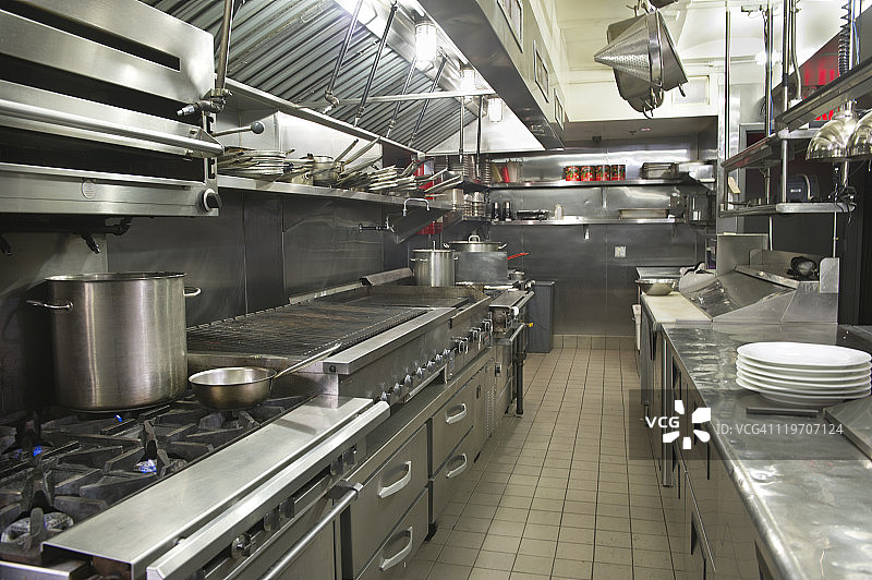 美国纽约商业厨房内景图片素材