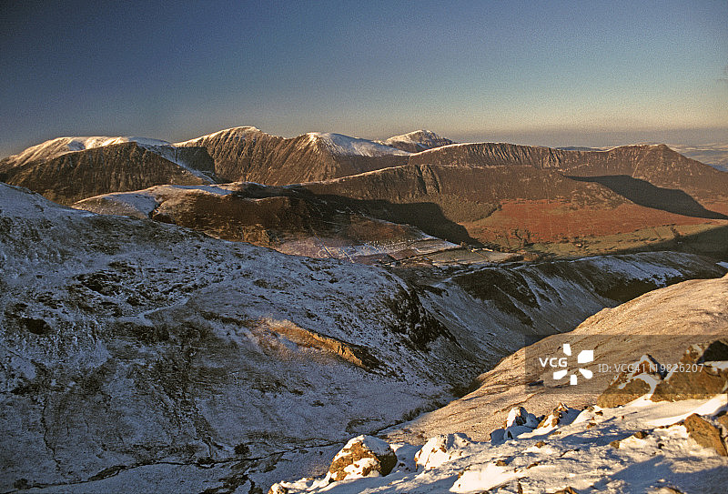 欣茨卡斯山日落图片素材