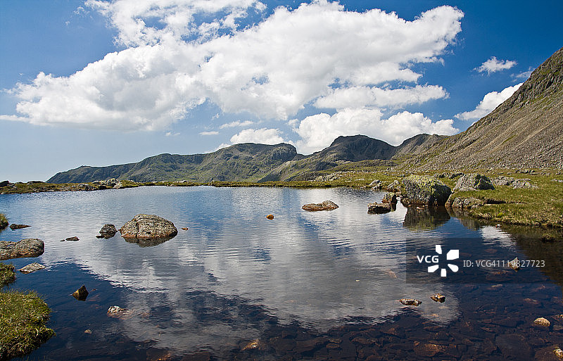 三个小湖泊中的斯科费尔峰图片素材