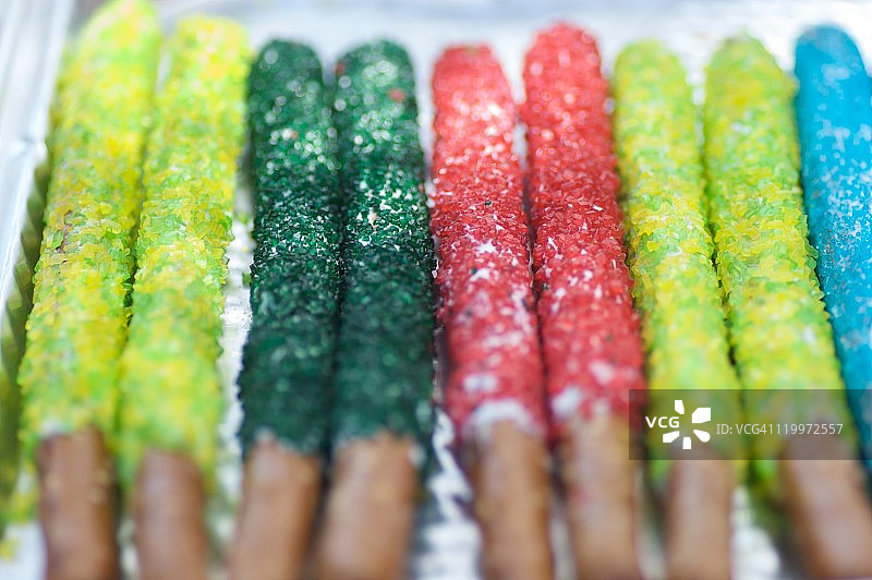 糖霜覆盖的椒盐卷饼图片素材