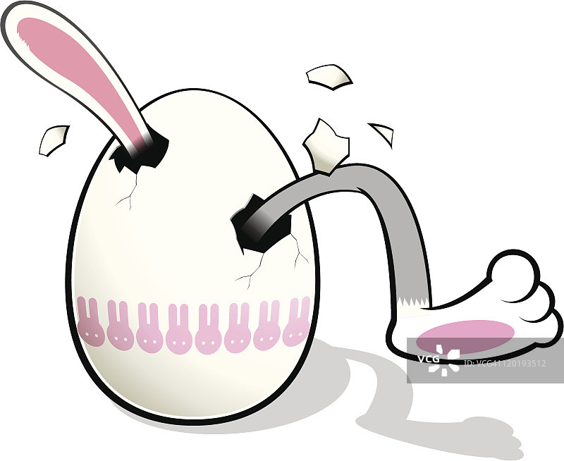 从蛋里出来的兔子图片素材