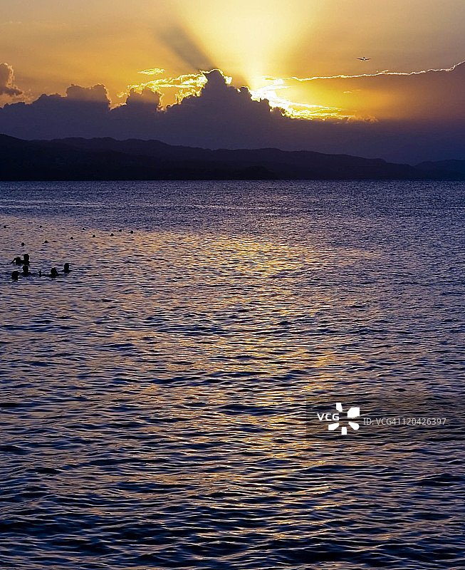 蒙特哥贝海滩日落图片素材