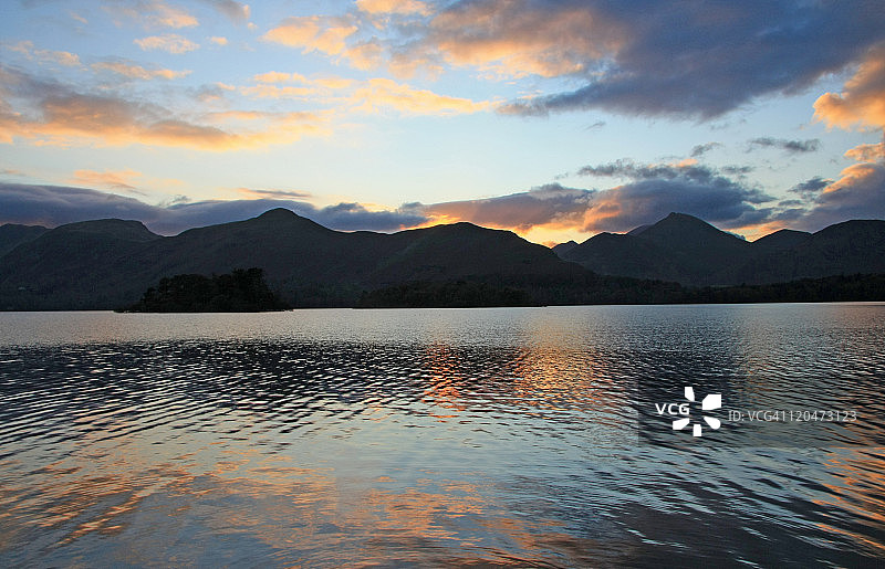 德文特湖的剪影图片素材