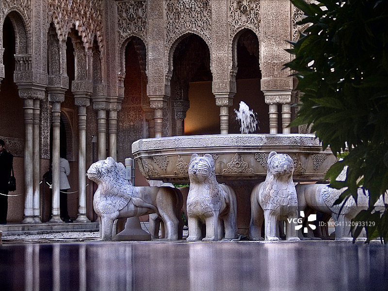 狮子庭院图片素材