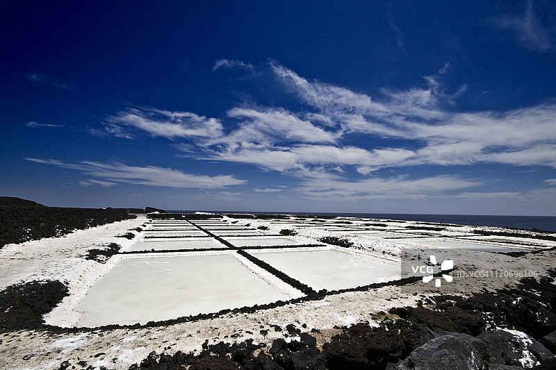 拉帕尔马岛富恩卡连特盐田图片素材