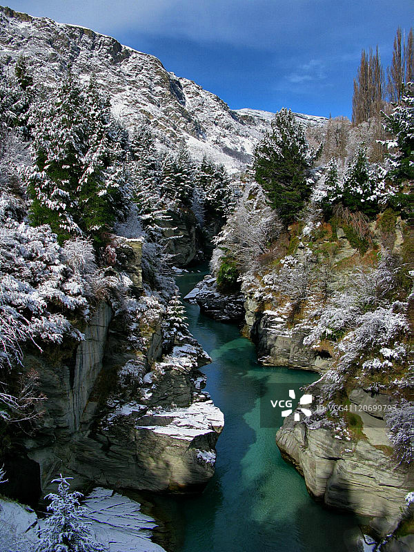 冬天里的 Shotover 峡谷图片素材
