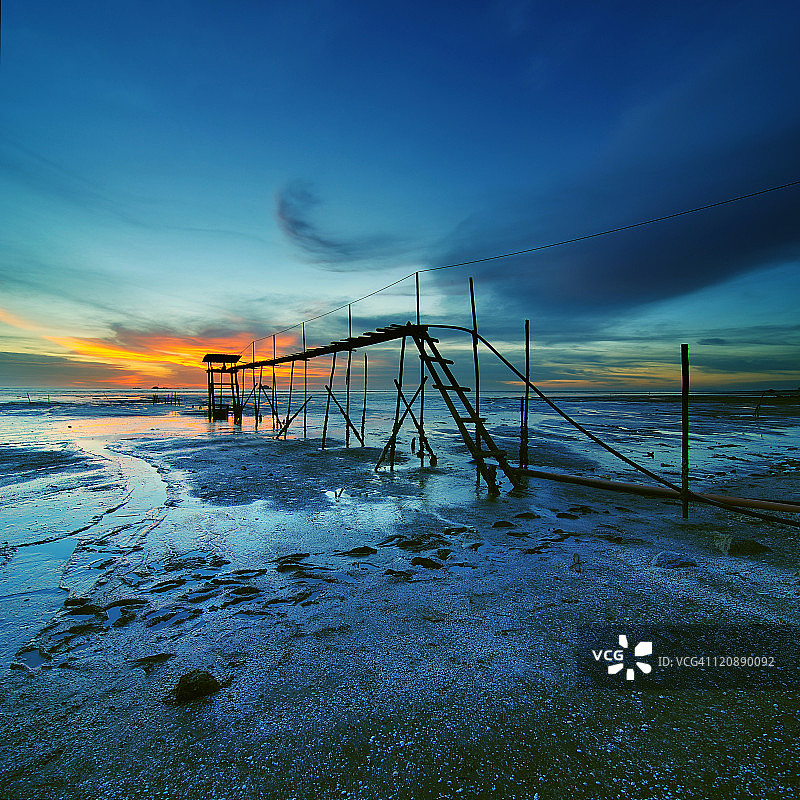 瓜拉雪兰莪加冷吉 jetty图片素材