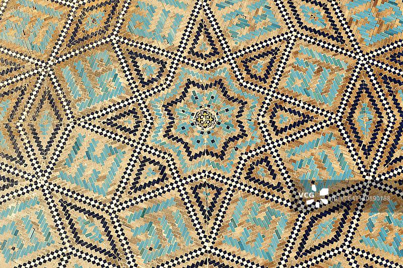 乌兹别克斯坦撒马尔罕列基斯坦的希尔·多尔伊斯兰教学校图片素材