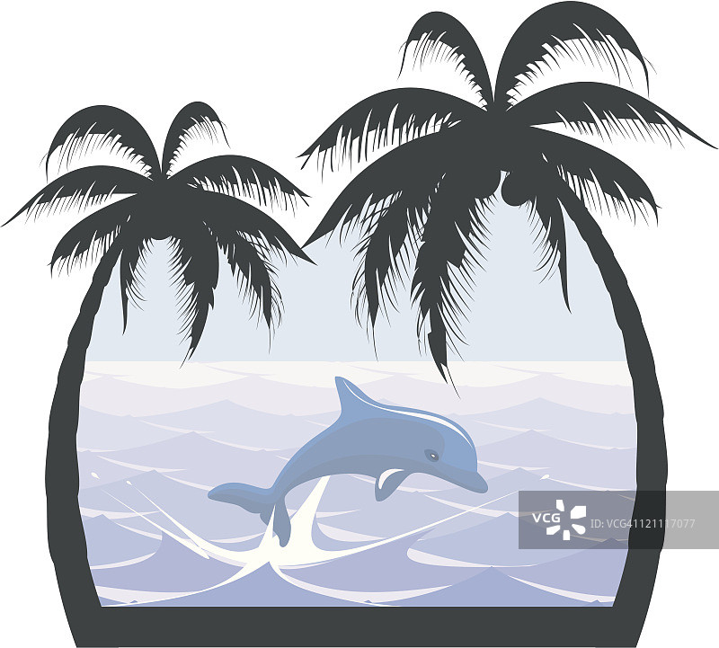 奇特的海豚场景图片素材