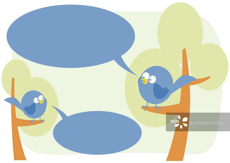 鸟的对话图片素材