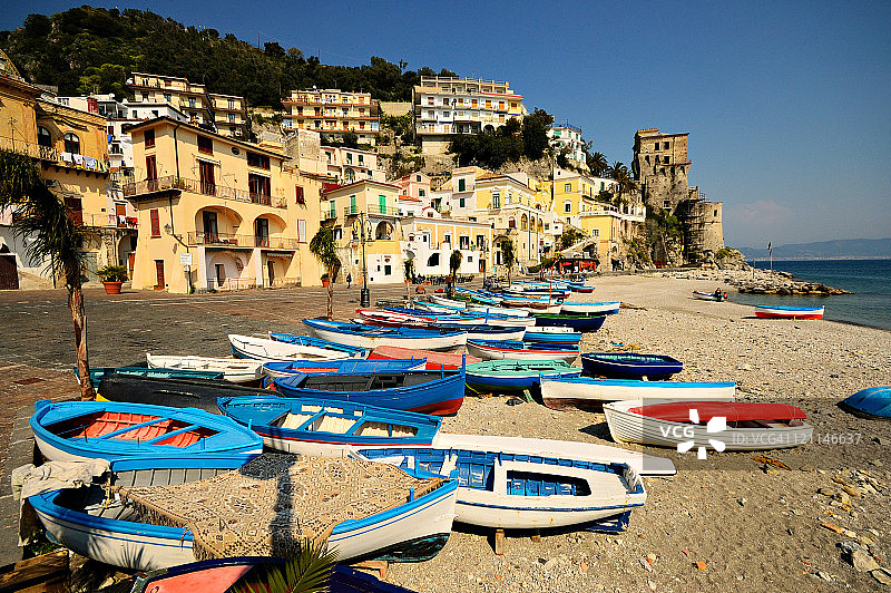 意大利阿马尔菲海岸切塔拉的船只图片素材