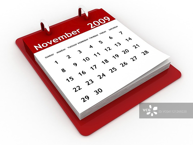 2009年11月 - 日历系列图片素材
