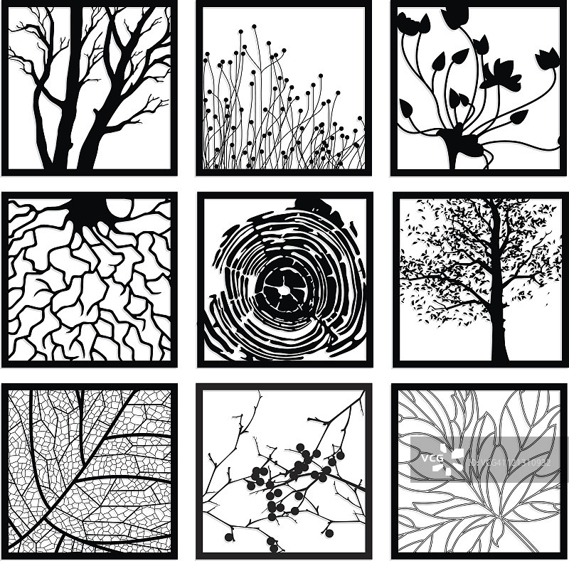 植物设计元素图片素材