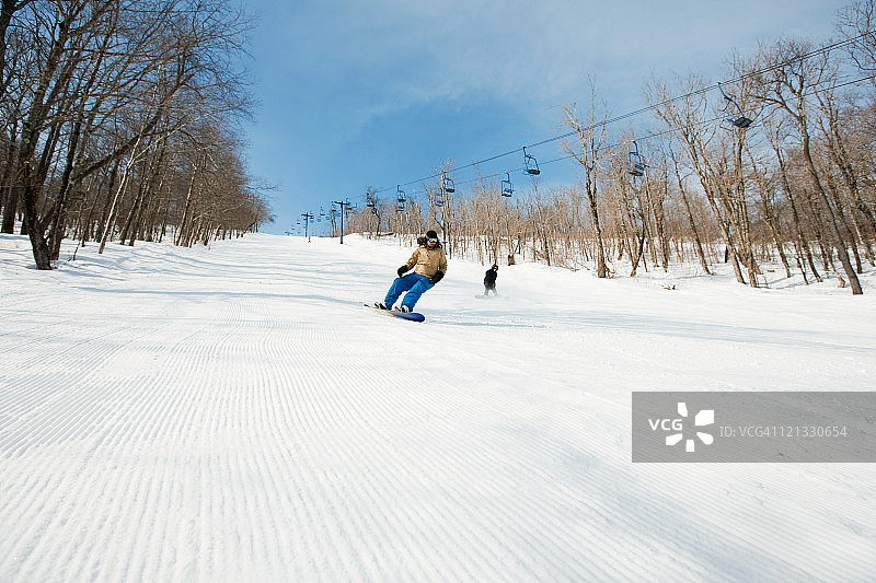 两人滑雪图片素材