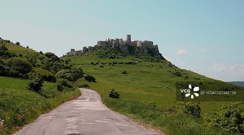 通往斯皮什城堡之路图片素材