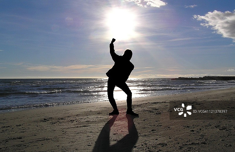 冬季海滩景色图片素材