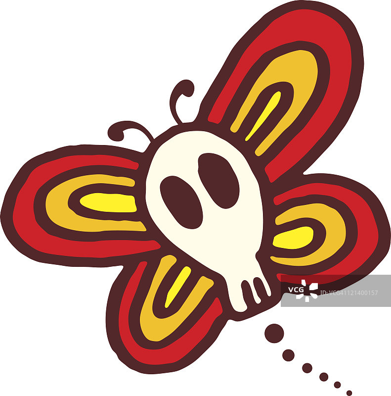 骷髅蝴蝶图片素材