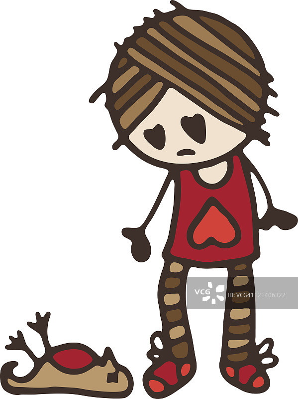 与死鸟在一起的女孩图片素材