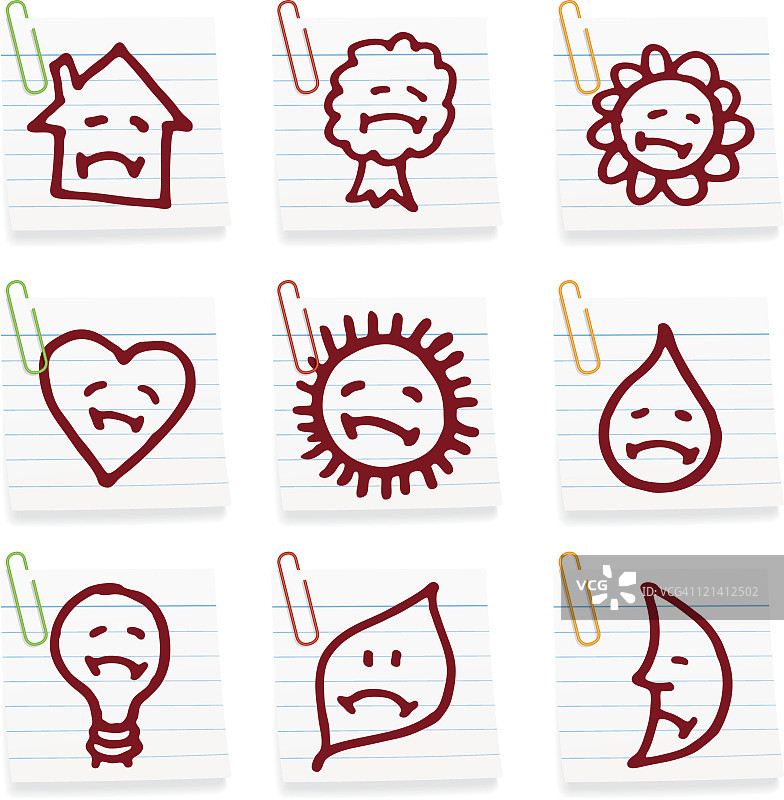 自然与回收便签图片素材