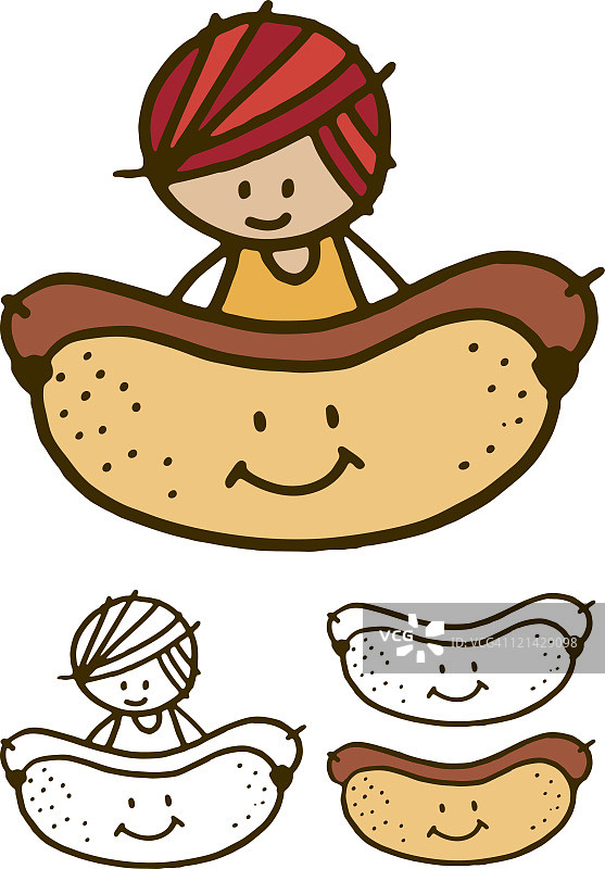 女孩拿着一个大热狗图片素材