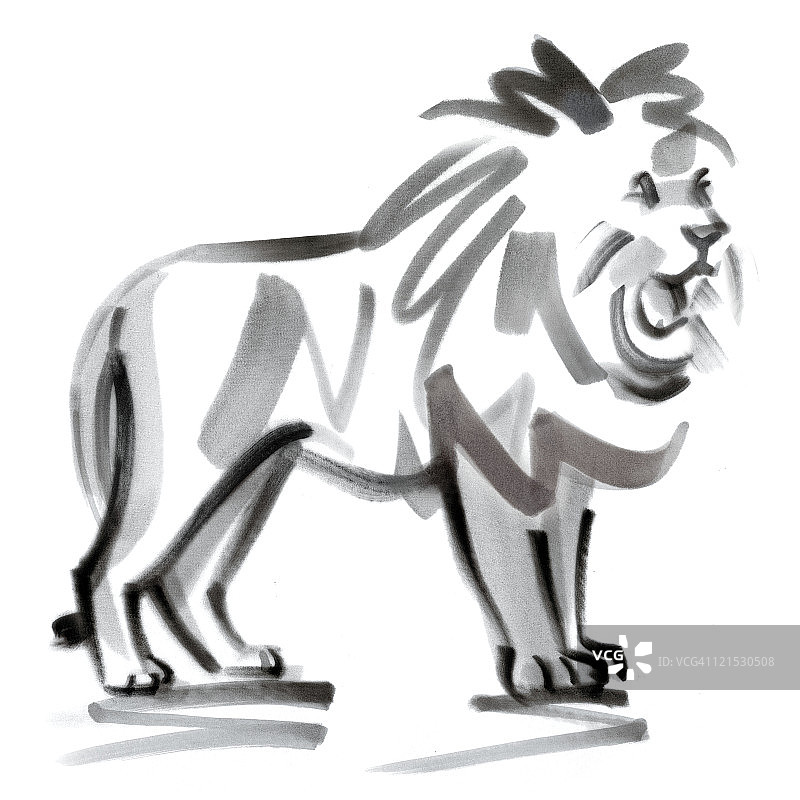 狮子座占星符号插画图片素材