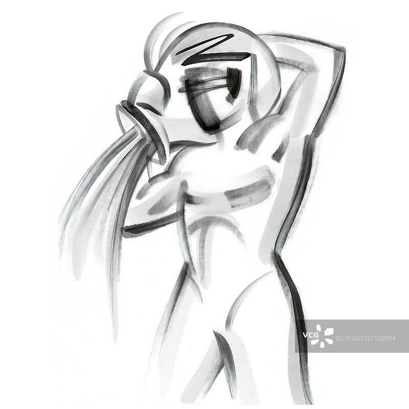 水瓶座占星符号插图图片素材