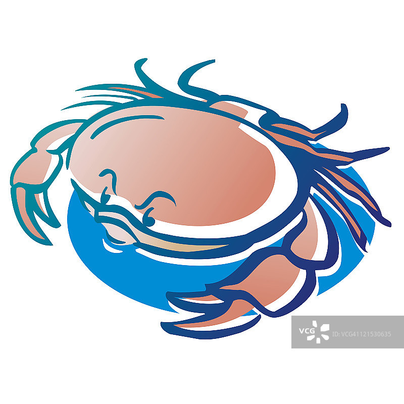 巨蟹座插画图片素材
