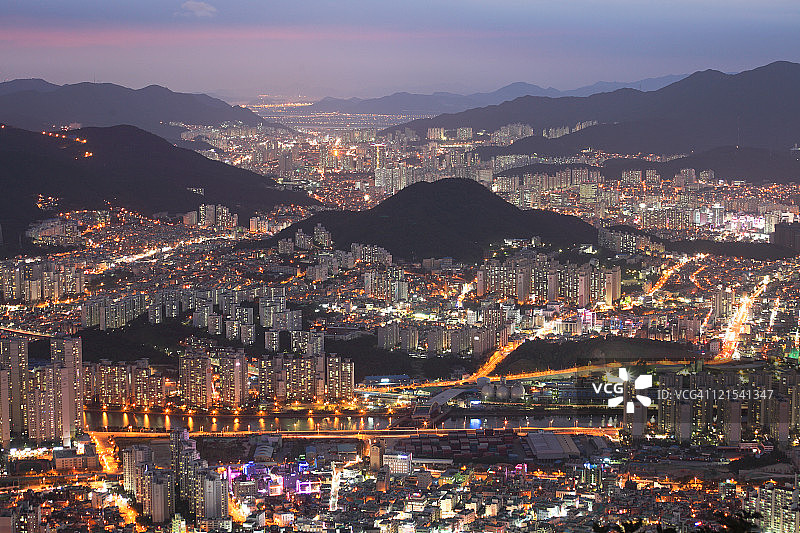釜山市夜景图片素材
