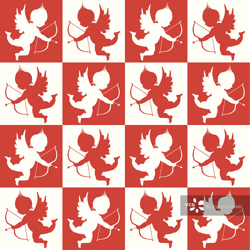 无缝的丘比特模式图片素材