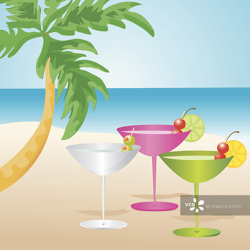 热带鸡尾酒图片素材