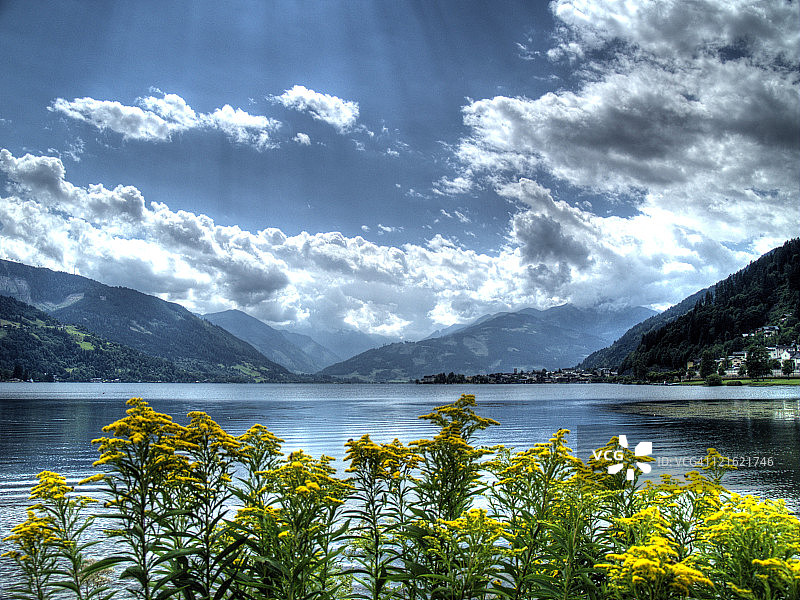 奥地利滨湖采尔湖图片素材
