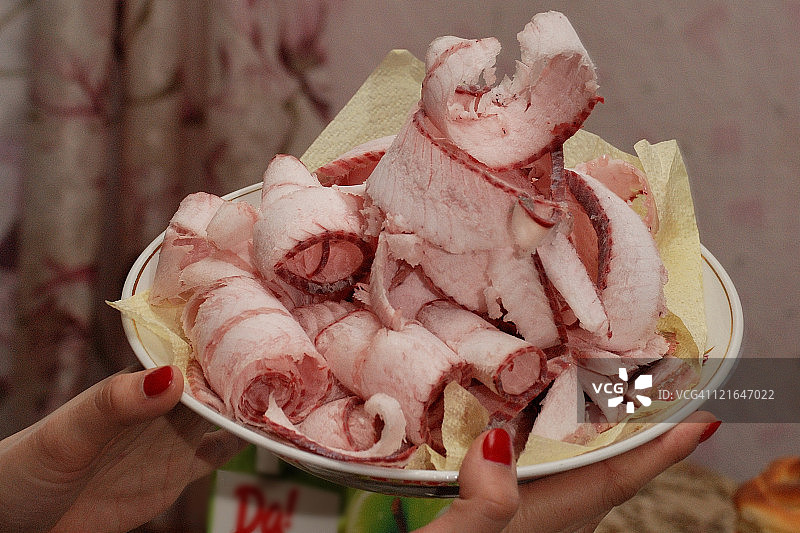 雅库特生拌鱼片图片素材