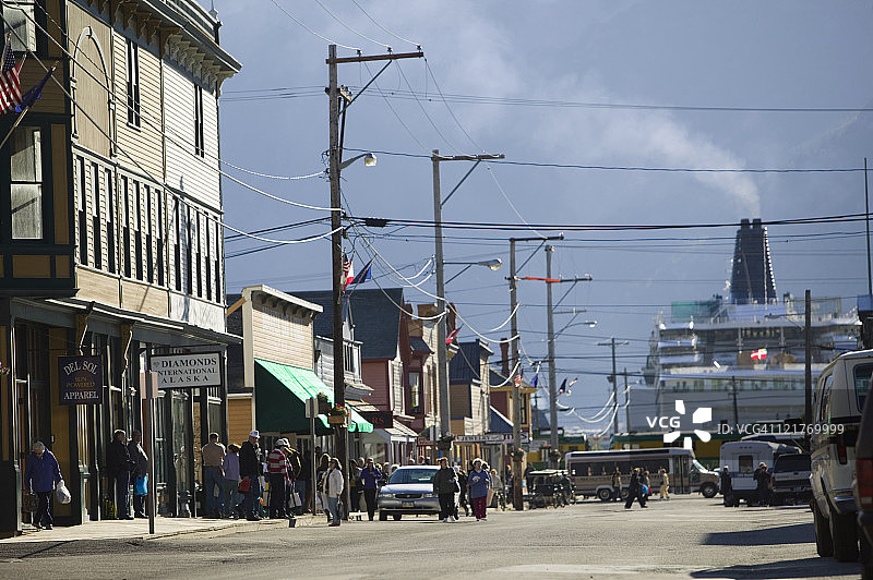 东南阿拉斯加史凯威街景图片素材