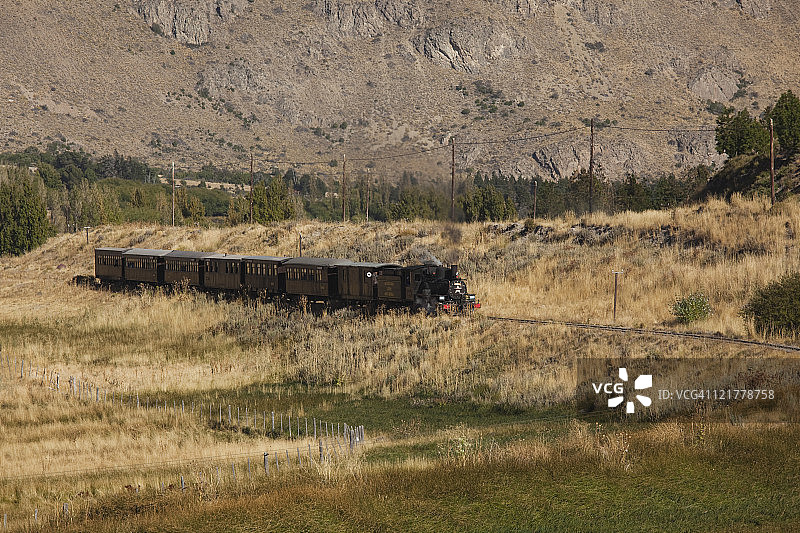 阿根廷巴塔哥尼亚丘布特省埃斯克尔的老巴塔哥尼亚快车图片素材