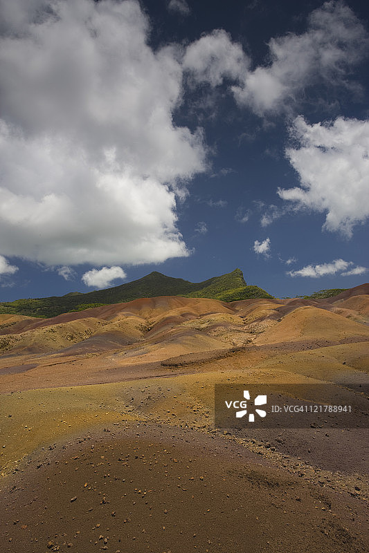 毛里求斯西部Chamarel彩色土图片素材