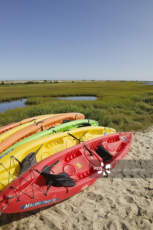 Wasque Point的皮划艇图片素材