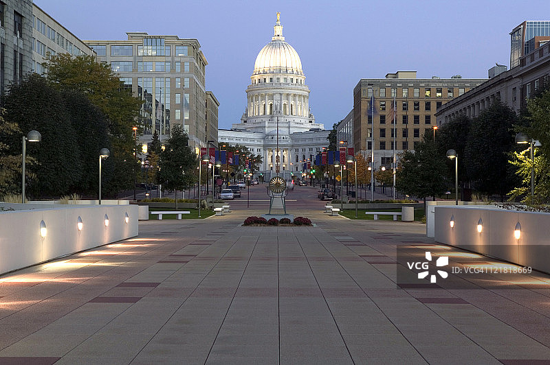 威斯康星州议会大厦，麦迪逊图片素材