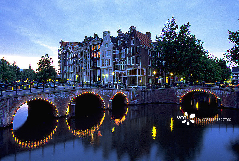 荷兰阿姆斯特丹王子运河图片素材