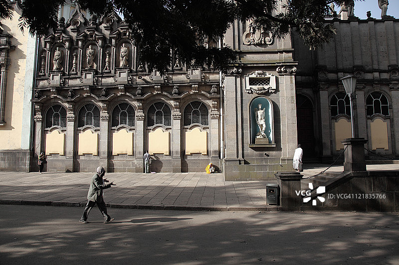 亚的斯亚贝巴圣三一大教堂，埃塞俄比亚，非洲图片素材
