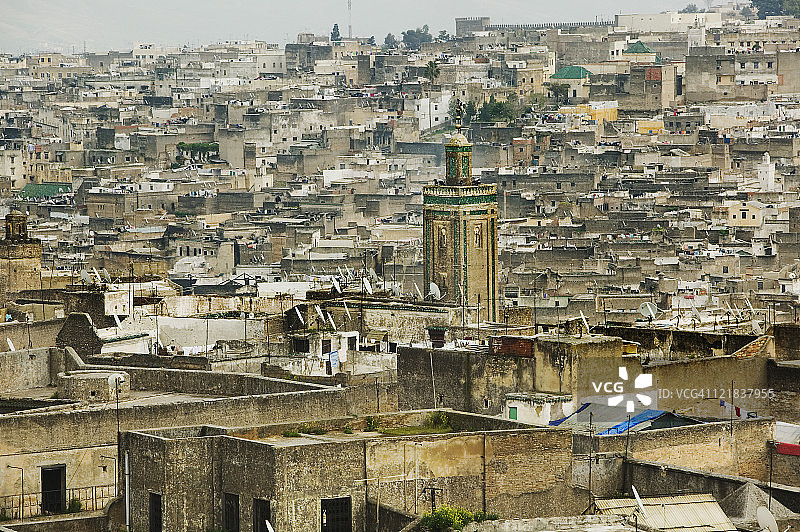 从非斯传统庭院酒店眺望图片素材