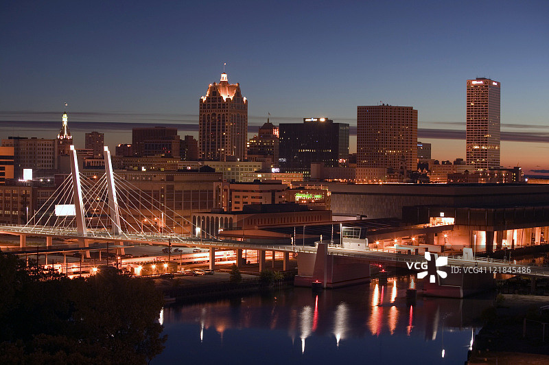 密尔沃基市中心94/43号公路景观图片素材