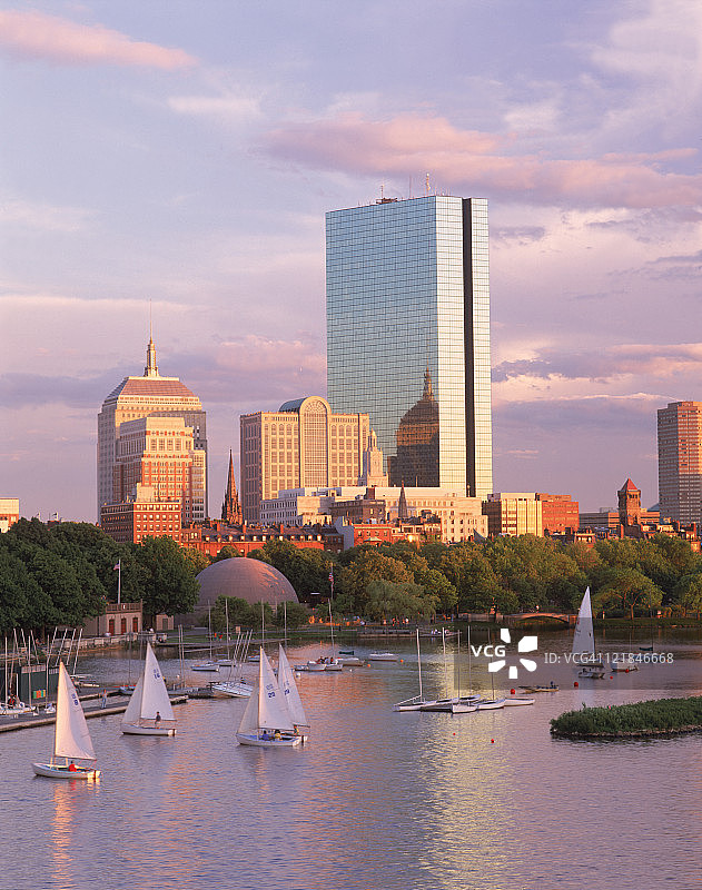 马萨诸塞州波士顿后湾天际线图片素材