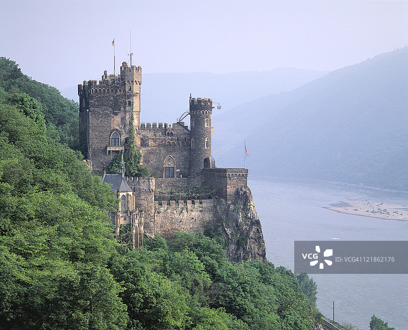 德国莱茵河谷莱茵施泰因城堡图片素材