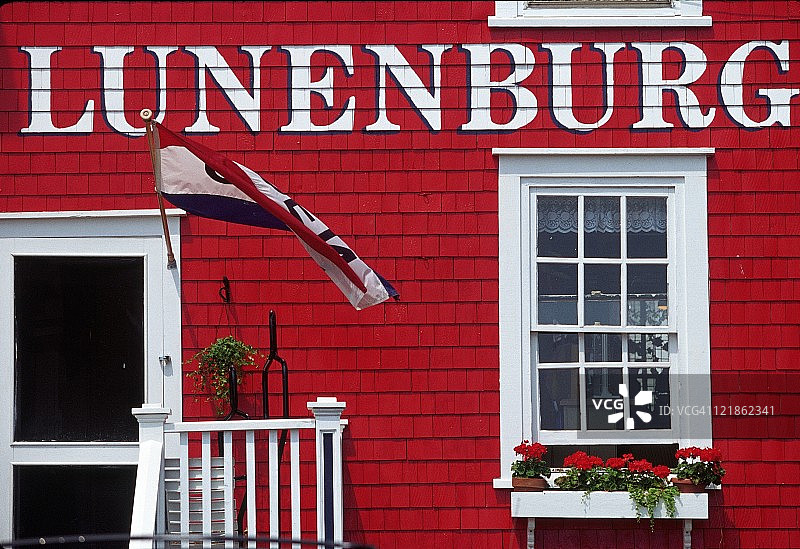 加拿大新斯科舍省卢嫩堡海滨建筑图片素材