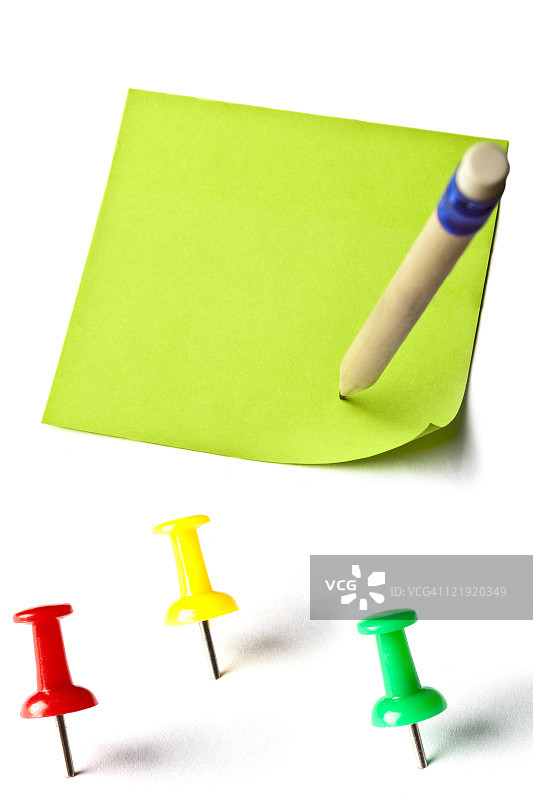 绿色便签图片素材