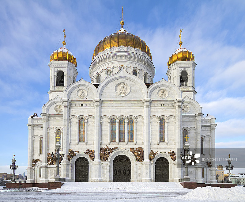 俄罗斯莫斯科的基督救世主大教堂图片素材