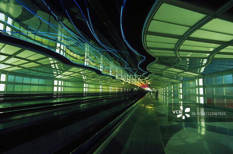 奥黑尔机场自动人行道图片素材