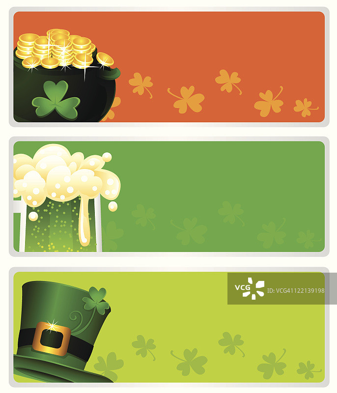 圣帕特里克节banner套装图片素材